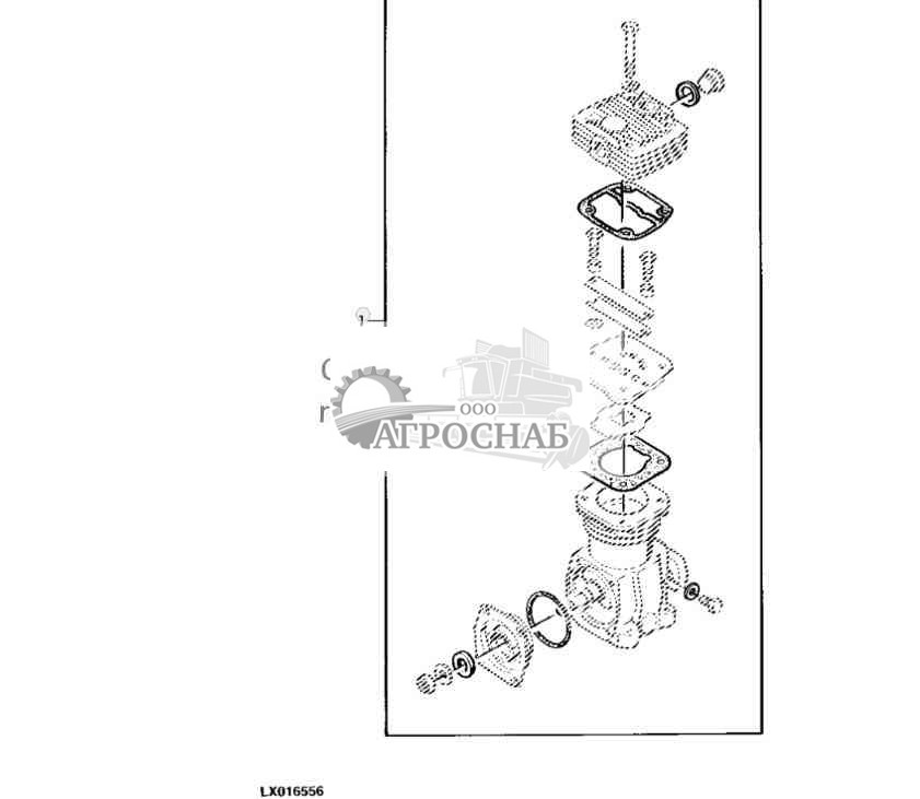 КОМПЛЕКТ ПРОКЛАДОК ДЛЯ ВОЗДУШНОГО КОМПРЕССОРА (ПНЕВМАТИЧЕСКИЙ ТОРМОЗ ПРИЦЕПА) 